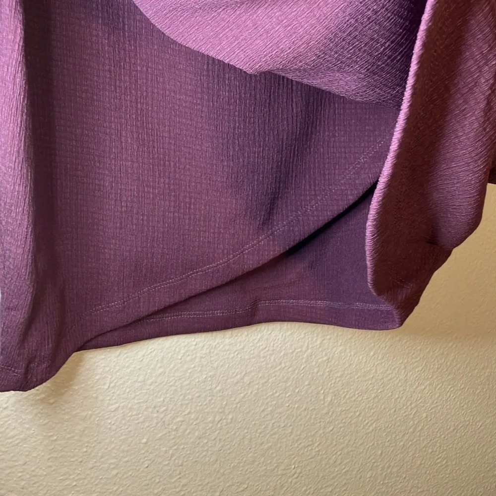 Free People women’s Angie Wrap Skirt‎ purple stretch summer spring comfort NWOT